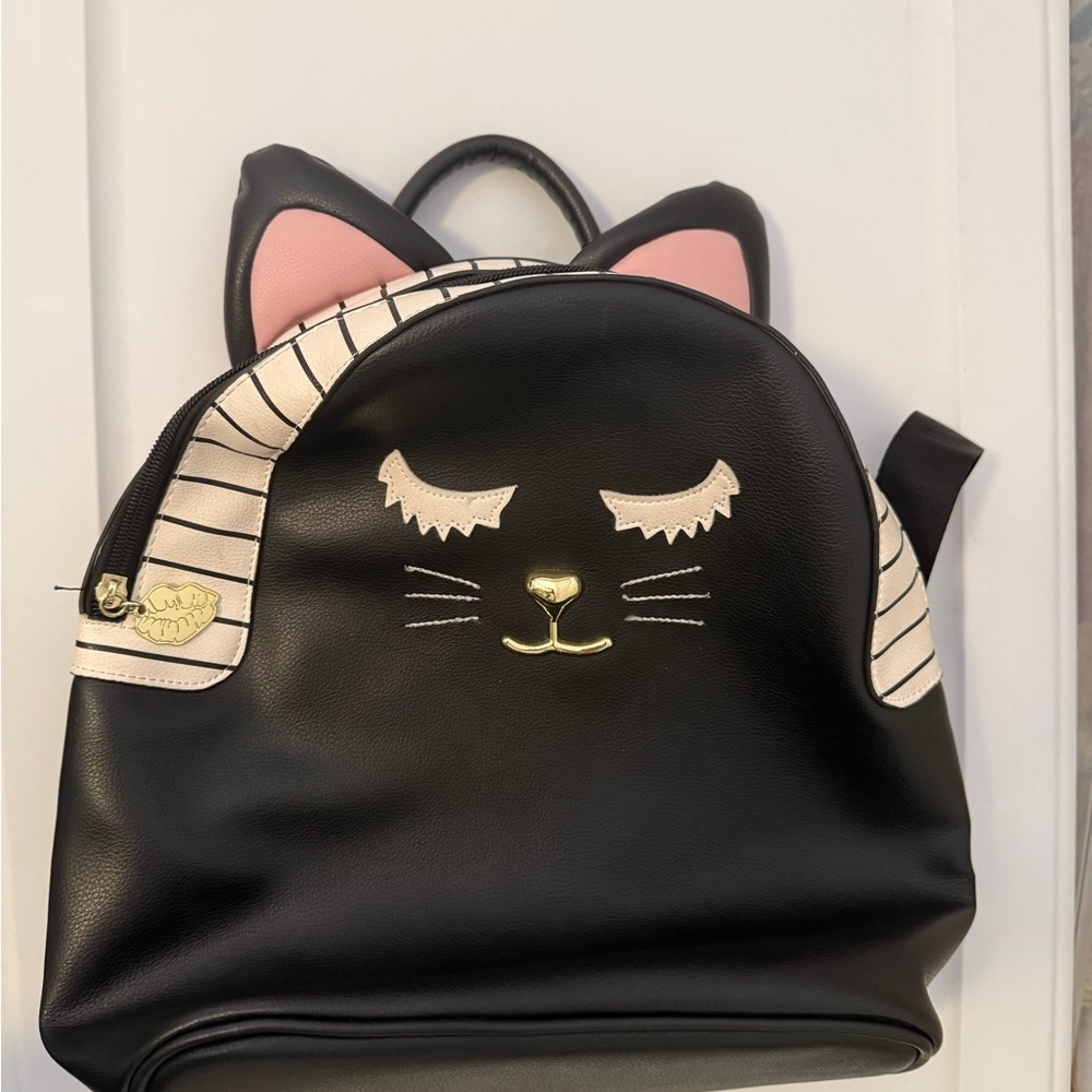 Betsey Johnson Black Cat Backpack